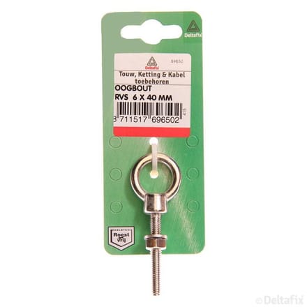 RVS Oogbout - M6 x 40 mm
