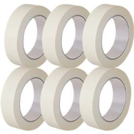 Kwaliteits afdektape van papier, B 30 mm, 6 rollen