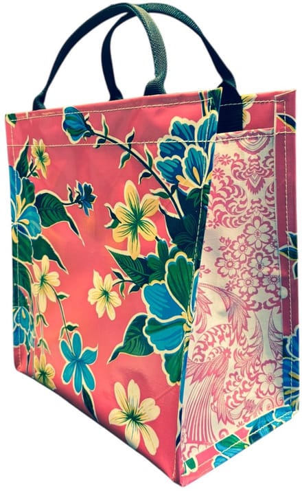 Atelier Du Baj Shopper van Mexicaans tafelzeil fortin pink