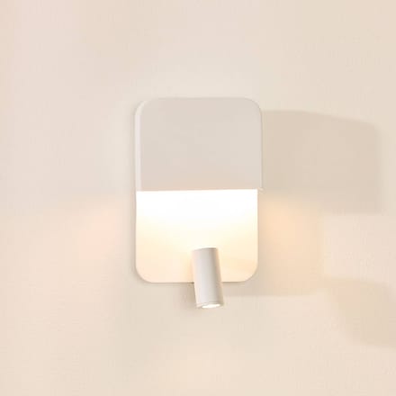 Lucide BOXER - Bedlamp / Wandlamp - LED - 3000K - Met USB oplaadpunt - Wit