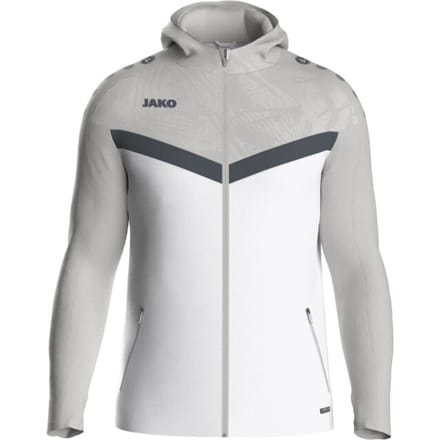 Jako Iconic Jas Met Kap Heren - Wit / Zachtgrijs | Maat: S
