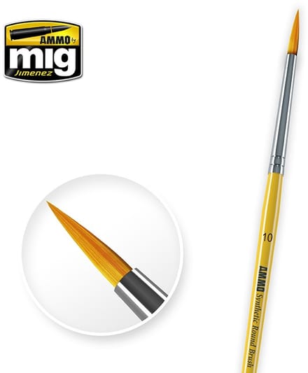 AMMO by Mig Jimenez Hobbypenseel - MIG 8617 10 Synthetic Round Brush Penseel