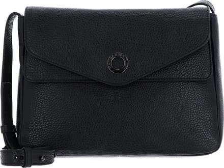 MANDARINA DUCK Leren Schoudertas Mellow Leather Dressy Bag Nero Zwart
