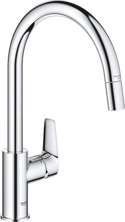 Grohe BauEdge Kitchen faucet with pull-out Chrome