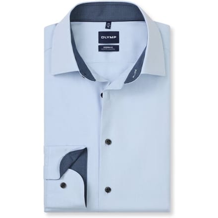 OLYMP Luxor 24/Seven Overhemd, Modern Fit, New Kent, Bleu