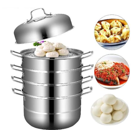 Bolture Stoompot - Stoomkoker - Stoompan - Couscous Pan - Voedselstomer - Voedsel Steamer - 5 Laags