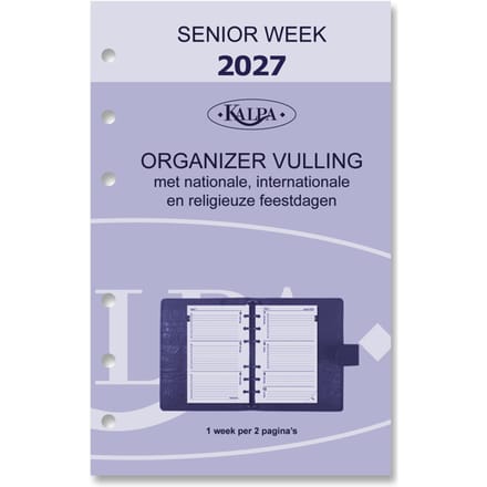 Agendavulling 2027 Kalpa Senior 7dagen/2pagina's