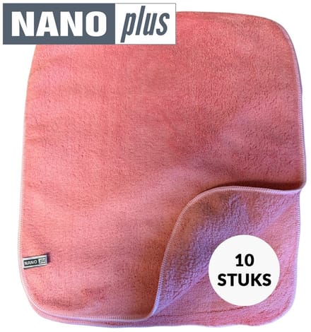 10X Nanodoek/Nanoplus/Vaatdoek/36x31/Roze