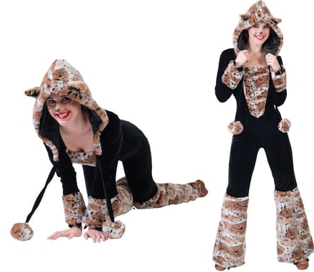 Onesie / verkleedkostuum Sneeuwkat Suzette - Maat 32-34