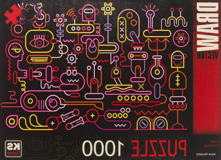 Puzzel 1000 stukjes - Legpuzzel volwassenen - Ontspanning thuis - Gedetailleerd robotontwerp - 68 x 48 cm - Multicolor