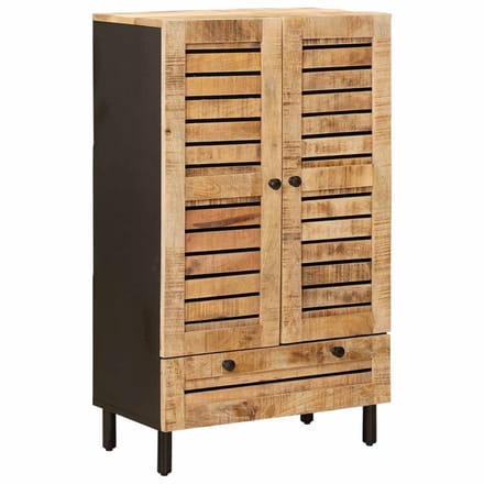 vidaXL - Opbergkasten - Naturel - 60 - x - 33 - x - 100 - cm - Massief - Mango - Hout