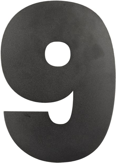 Wovar Huisnummer Zwart 15 cm Nummer 9 | Per Stuk