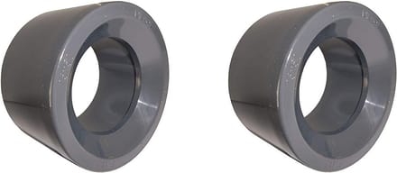 PVC Reductie Kort 50 mm x 40 mm Grijs - Set van 2 Stuks