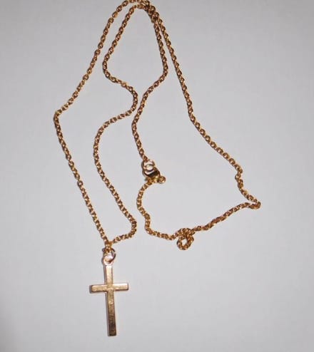 Ketting met kruisje goudkleur