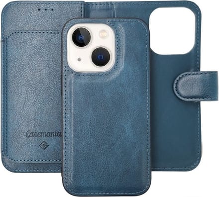 Cityhoesje - iPhone 14 Plus-15 Plus - Bookcase incl. Pasjeshouder - Donker Blauw