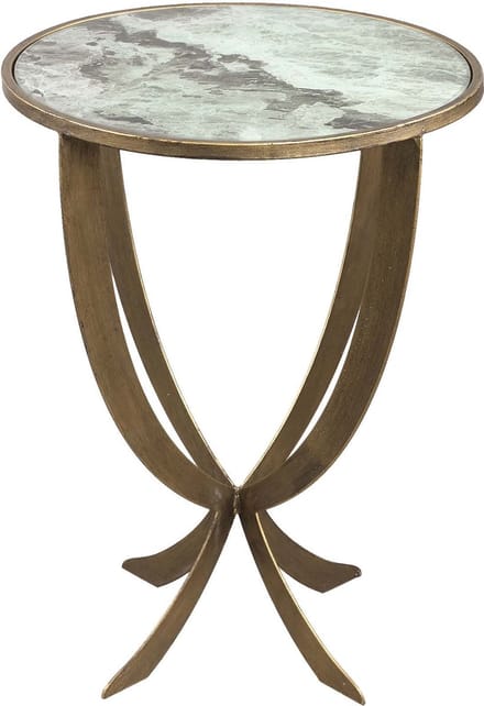 PTMD Laiko Ronde Bijzettafel Ster - H62 x Ø45 cm - Metaal - Wit