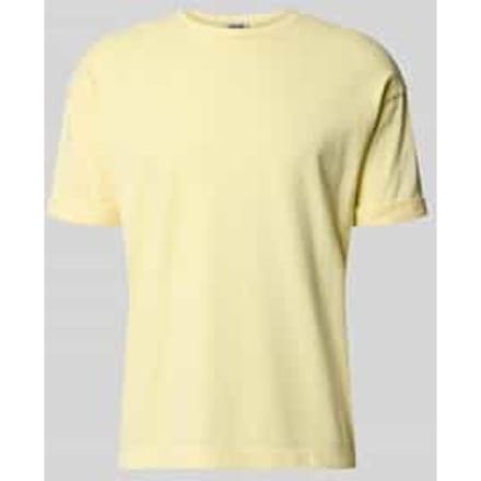T-shirt met mouwomslag en ronde hals