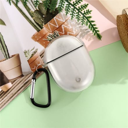 By Qubix - Google Pixel Buds 2 TPU siliconen hoesje - gradient shock series - Met bevestigingsclip - transparant