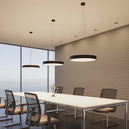 Arcchio LED hanglamp Vanida, zwart, Ø 60 cm, omhoog/omlaag