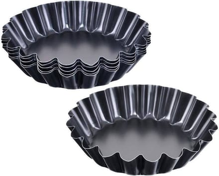 Taartvormpjes Metaal 9 cm 6 stuks - Taartvorm - Bakvorm - Cakevorm - Bakplaat