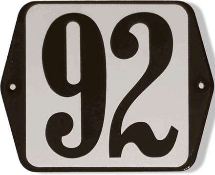 Huisnummer standaard nummer 92