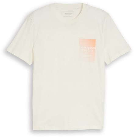 Tom Tailor Denim - T-shirt met print - Maat M - Wool White