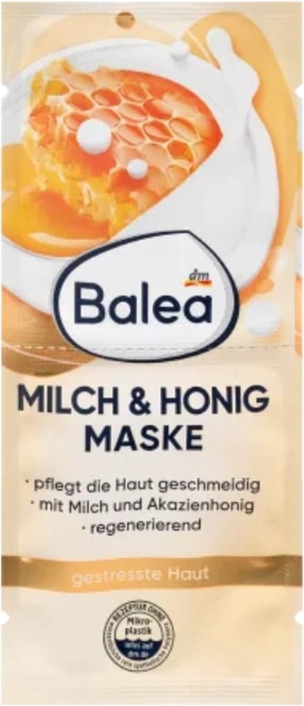 Balea Gezichtsmasker melk & honing (2x8 ml) - 16 ml