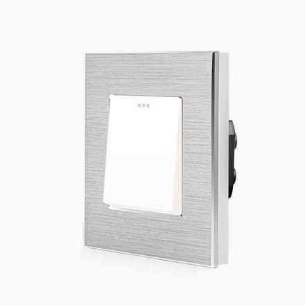 Wisselschakelaar Inbouw Wit Zilver Inclusief Design Aluminium Frame
