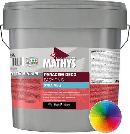 Mathys Paracem Deco Easy Finish Xtra Matt - 1 l - 8 m²/l - Wit - Afwerkingslaag