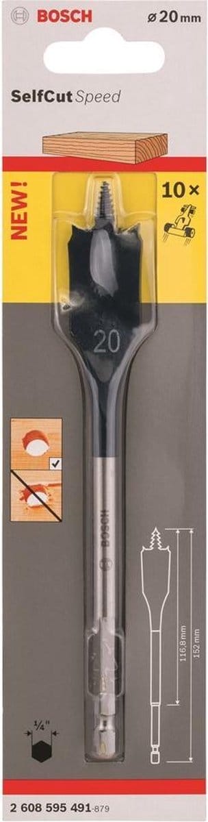 Bosch - Speedborenset Self Cut Speed, zeskant 20 x 152 mm