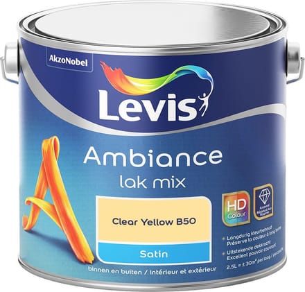 Levis - Ambiance Lak Satin Mix - Clear Yellow B50 - Mengverf - 2,5 L