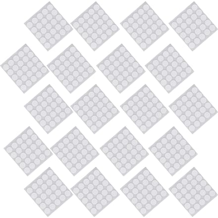 20 Feuilles Autocollants Mèche de Bougie Rond Mousse Adhésif Double Face pour Fabrication de Bougies 20x1mm white