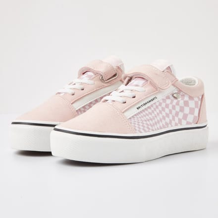MACK PLATFORM Meisjes lage sneakers checker print pastel - Licht roze - maat 28