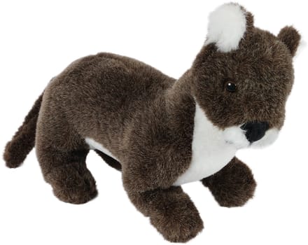 PIA Soft Toys - Pluche Knuffeldier - Wezel - donker bruin - staand - 28 cm