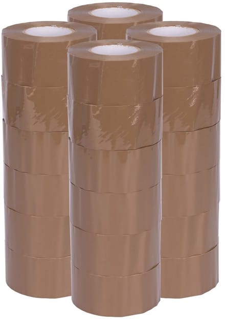 Verpakkingstape Polypropyleen Bruin 48mm x 150m | 24 Rollen | Hoge Kleefkracht | Geruisloos Afrollen
