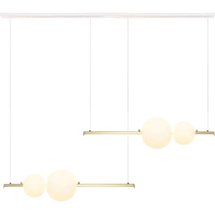 Zambelis LED hanglamp 22235 lengte 105 cm goud/wit/opaal