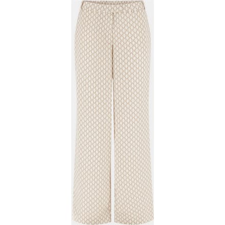 broek met logo vrouw beige
