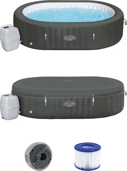 Opblaasbare Spa Jacuzzi – Industrial - 270x180x71 cm - Grijs - Novihome