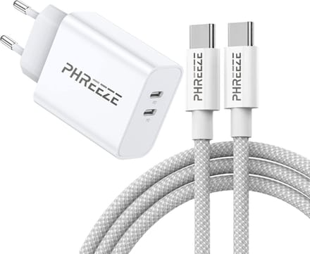 35w usb C Adapter + usb C Kabel - GaN Snellader - UsbC naar usb-C Oplader - 4x Sneller Opladen