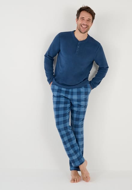 Damart - Pyjama fleece Thermolactyl - Heren - Blauw - S