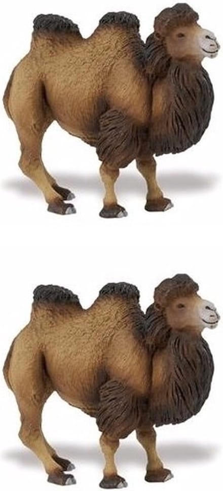 Safari ltd Speelgoed kameel - 2x - 11 cm - plastic - dieren figuur - speelgoedfiguren