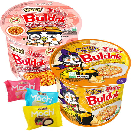2 X Samyang Buldak Hot Chicken Ramen Bowl Cup Quattro Cheese Rosé Cream Carbonara