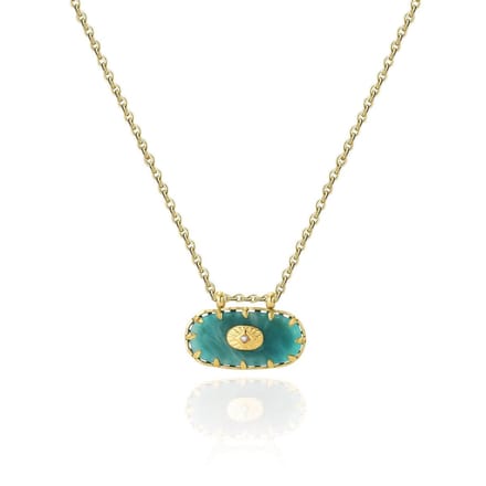 Ketting 'Jade Ovaal' | Stainless Steel