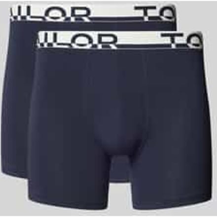 Tom Tailor - Halflange boxershorts in een 2-pack - Maat 4 - blue-dark-solid