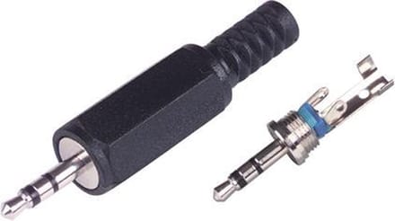 Scanpart jack stekker - 2.5 mm - Met soldeeraansluiting - Stereo audio