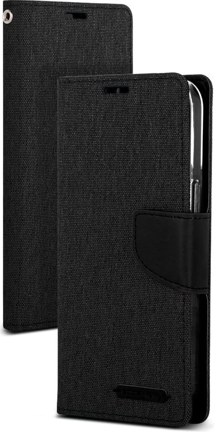Bookcase Geschikt voor Apple iPhone 13 Pro Max - Zwart - Denim - Portemonnee hoesje