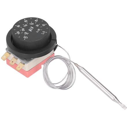 Instelbare Elektrische Ventilator Thermostaatschakelaar 3-pins Ontwerp Temperatuurregeling Sonde Kit gray