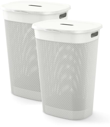 Curver Filo Wasmand met deksel 55L - 2 stuks - Wit