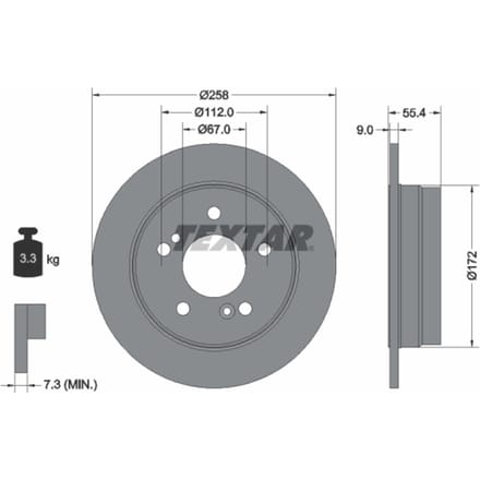 Remschijf TEXTAR 92059503