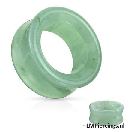 Double Flared jade tunnel 12 mm - LMPiercings